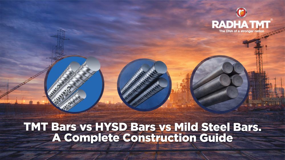 TMT Bars vs HYSD Bars vs Mild Steel Bars